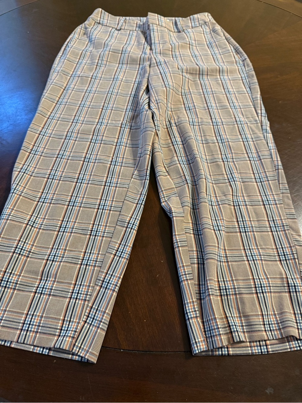 a new day Plaid Dress Pants in Blue and Tan